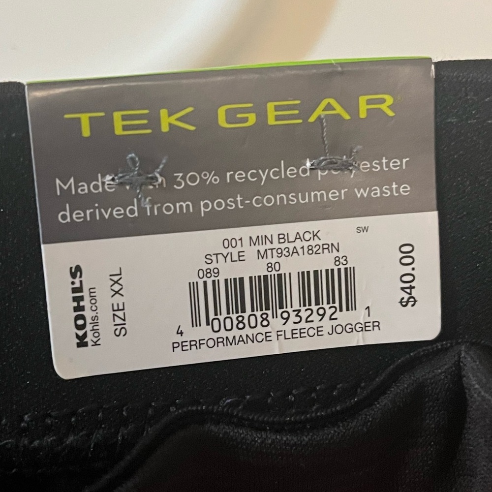 XXL ten gear black active pants NEW